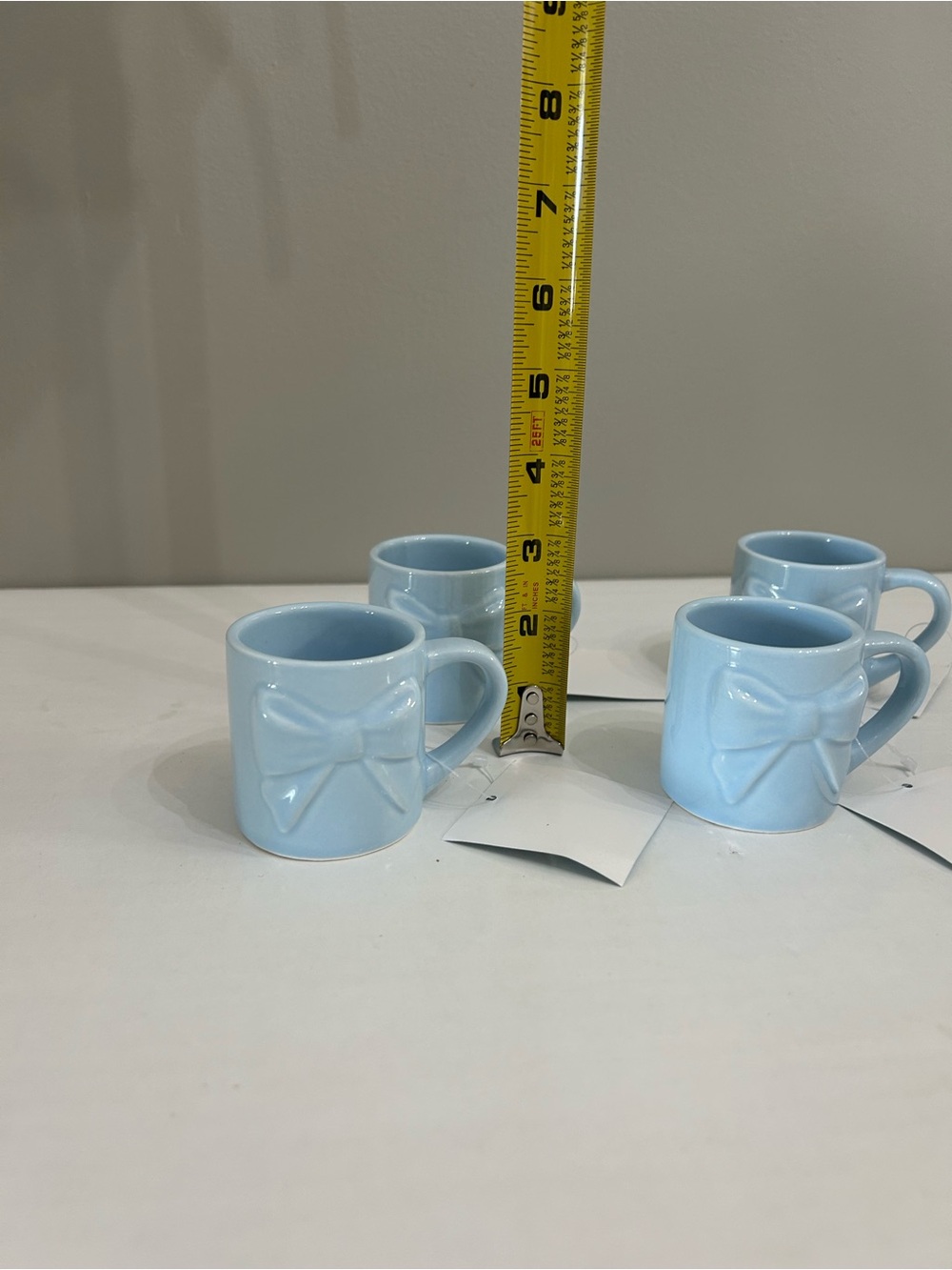 The Spring Shop Light Blue Ceramic Mini Mug Set with Bow Detail - Picture 5 of 5